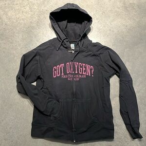 Got Oxygen? Pikes Peak Elevation 14110 zip hoodie